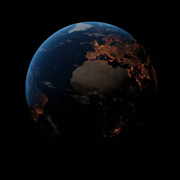 行星土墙纸 3D插图 — 图库照片