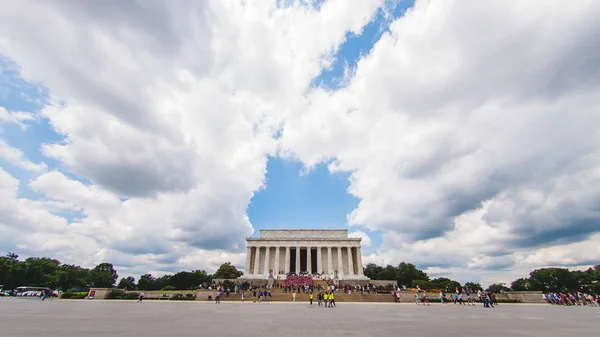 The Lincoln Memorial,Washington DC - The Lincoln Memorial has a Greek temple format at one end of the National Mall, the most touristic region of Washington, D.C., and houses a large marble statue about six feet from former President Abraham Lincoln.