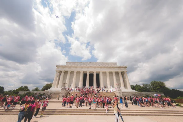 Lincoln Memorial Washington Lincoln Memorial Has Greek Temple Format One — Stock Photo, Image