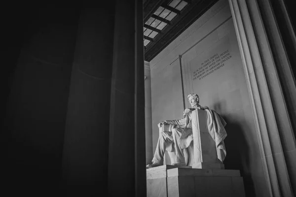 Lincoln Memorial Washington Lincoln Memorial Formát Řeckého Chrámu Jednom Konci — Stock fotografie