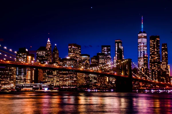 Brooklyn Bridge New York Det New Yorks Fantastiska Attraktioner Många — Stockfoto