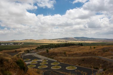 Golan Volkanik Park Avital, İsrail. 2013 yılında İsrail 'in Golan Tepeleri' nin Suriye sınırı yakınlarındaki Avital volkanik parkında açıldı.