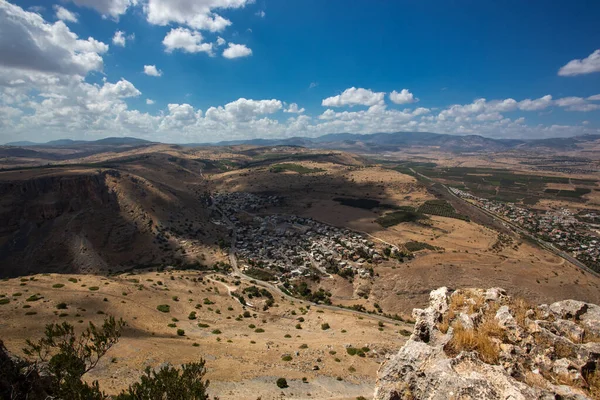 Kilátás Arbel Hegyre Galilea Tengerére Kineret Jézus Ösvény Része Izrael — Stock Fotó