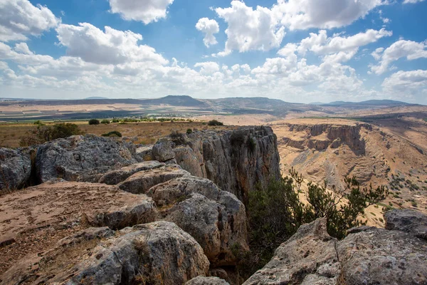 Kilátás Arbel Hegyre Galilea Tengerére Kineret Jézus Ösvény Része Izrael — Stock Fotó