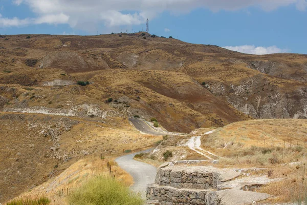 Golan Heights Road Gränsen Mellan Jordanien Och Israel — Stockfoto