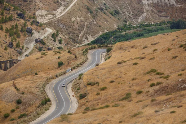 Голанская Дорога Границе Между Иорданией Израилем — стоковое фото