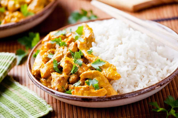 Couple Of Bowls Of Homemade Chicken Masala — Stock Photo, Image