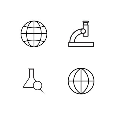 Bilim basit Seviyelendirilmiş Icons set