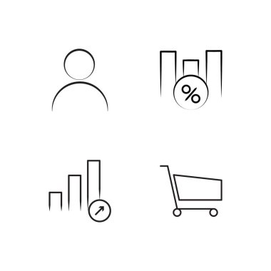 Pazarlama basit Seviyelendirilmiş Icons set