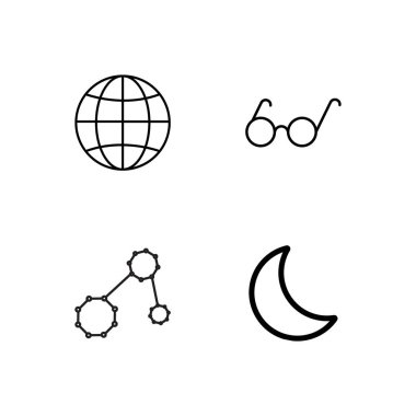 Bilim basit Seviyelendirilmiş Icons set