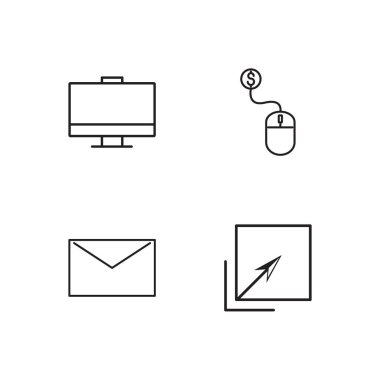 Pazarlama basit Seviyelendirilmiş Icons set