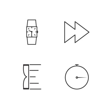 basit Seviyelendirilmiş Icons set saat