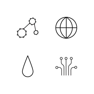 Bilim basit Seviyelendirilmiş Icons set