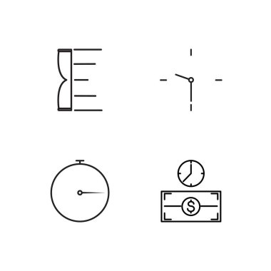 basit Seviyelendirilmiş Icons set saat