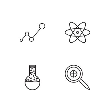 Bilim basit Seviyelendirilmiş Icons set