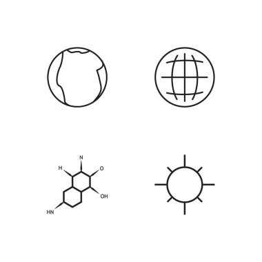 Bilim basit Seviyelendirilmiş Icons set