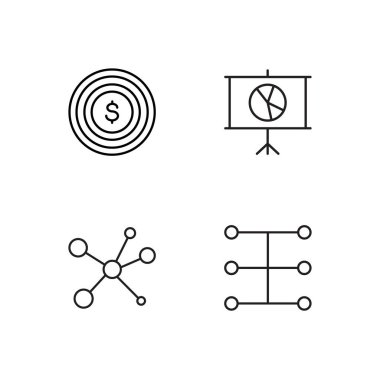 Pazarlama basit Seviyelendirilmiş Icons set