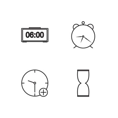 basit Seviyelendirilmiş Icons set saat