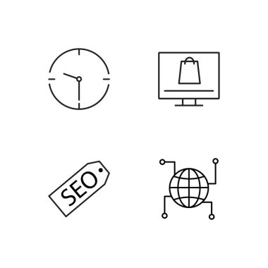 Pazarlama basit Seviyelendirilmiş Icons set