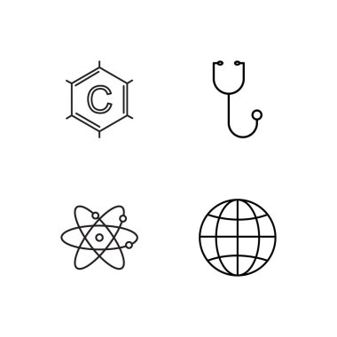 Bilim basit Seviyelendirilmiş Icons set