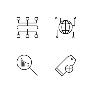 Pazarlama basit Seviyelendirilmiş Icons set