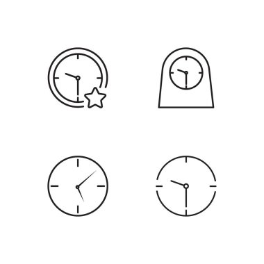 basit Seviyelendirilmiş Icons set saat