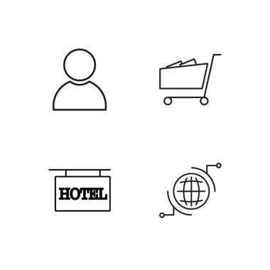 Pazarlama basit Seviyelendirilmiş Icons set