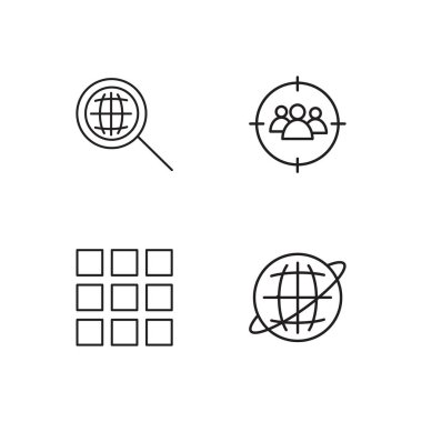 Pazarlama basit Seviyelendirilmiş Icons set