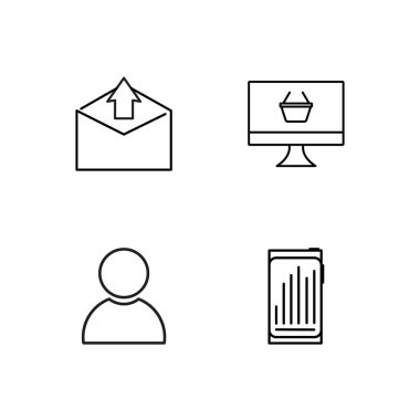 Pazarlama basit Seviyelendirilmiş Icons set