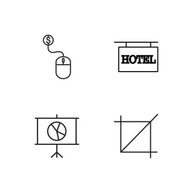 Pazarlama basit Seviyelendirilmiş Icons set