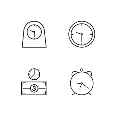 basit Seviyelendirilmiş Icons set saat