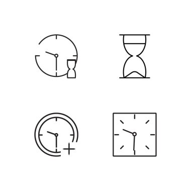 basit Seviyelendirilmiş Icons set saat