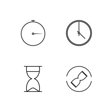 basit Seviyelendirilmiş Icons set saat