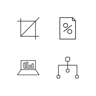 Pazarlama basit Seviyelendirilmiş Icons set