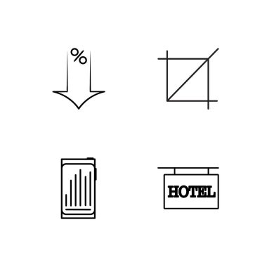 Pazarlama basit Seviyelendirilmiş Icons set