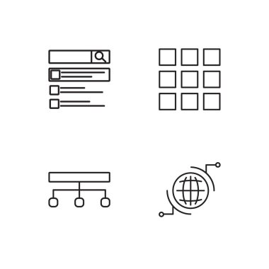 Pazarlama basit Seviyelendirilmiş Icons set