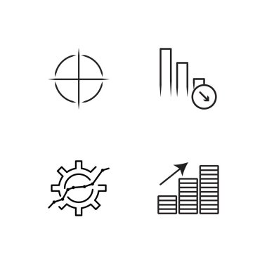 Pazarlama basit Seviyelendirilmiş Icons set