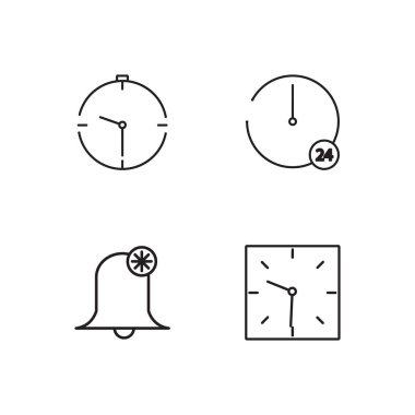 basit Seviyelendirilmiş Icons set saat