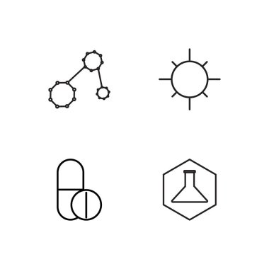 Bilim basit Seviyelendirilmiş Icons set