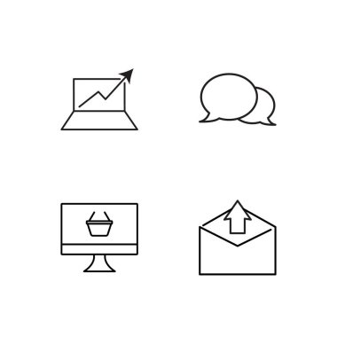 Pazarlama basit Seviyelendirilmiş Icons set