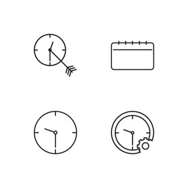 basit Seviyelendirilmiş Icons set saat