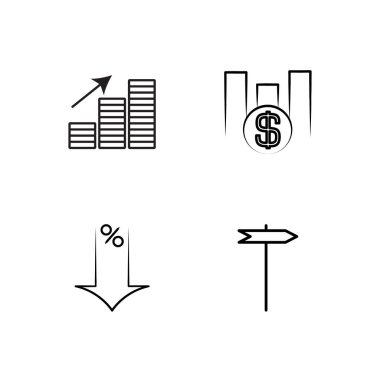 Pazarlama basit Seviyelendirilmiş Icons set