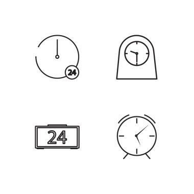 basit Seviyelendirilmiş Icons set saat