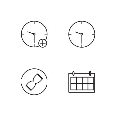 basit Seviyelendirilmiş Icons set saat