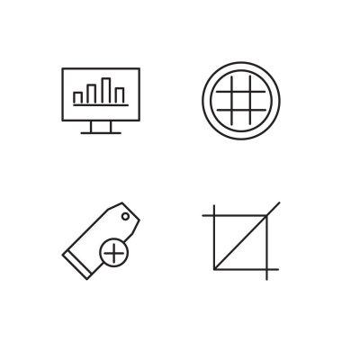 Pazarlama basit Seviyelendirilmiş Icons set