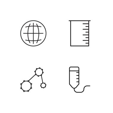 Bilim basit Seviyelendirilmiş Icons set