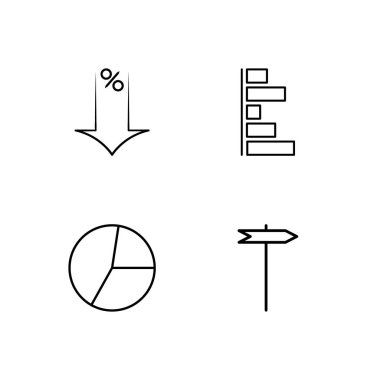 Pazarlama basit Seviyelendirilmiş Icons set