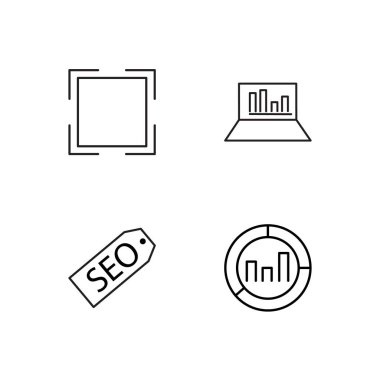 Pazarlama basit Seviyelendirilmiş Icons set