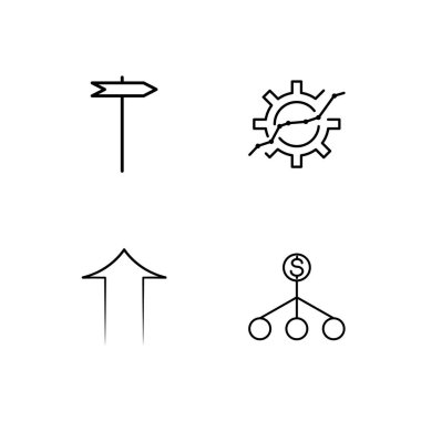 Pazarlama basit Seviyelendirilmiş Icons set