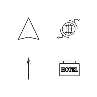 Pazarlama basit Seviyelendirilmiş Icons set